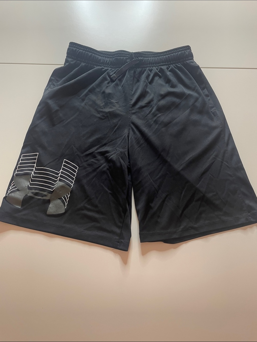 Under Armour Black Boys' Performance Shorts with Large Logo